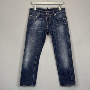 Dsquared2 Jeans Mens 46 (32x28) Cimosa Selvedge Low Rise Distressed Button Fly